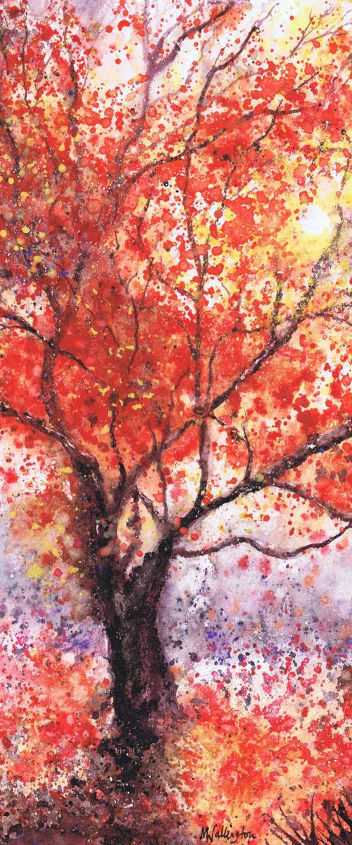 Fiery Autumn Tree by Michele Wallington