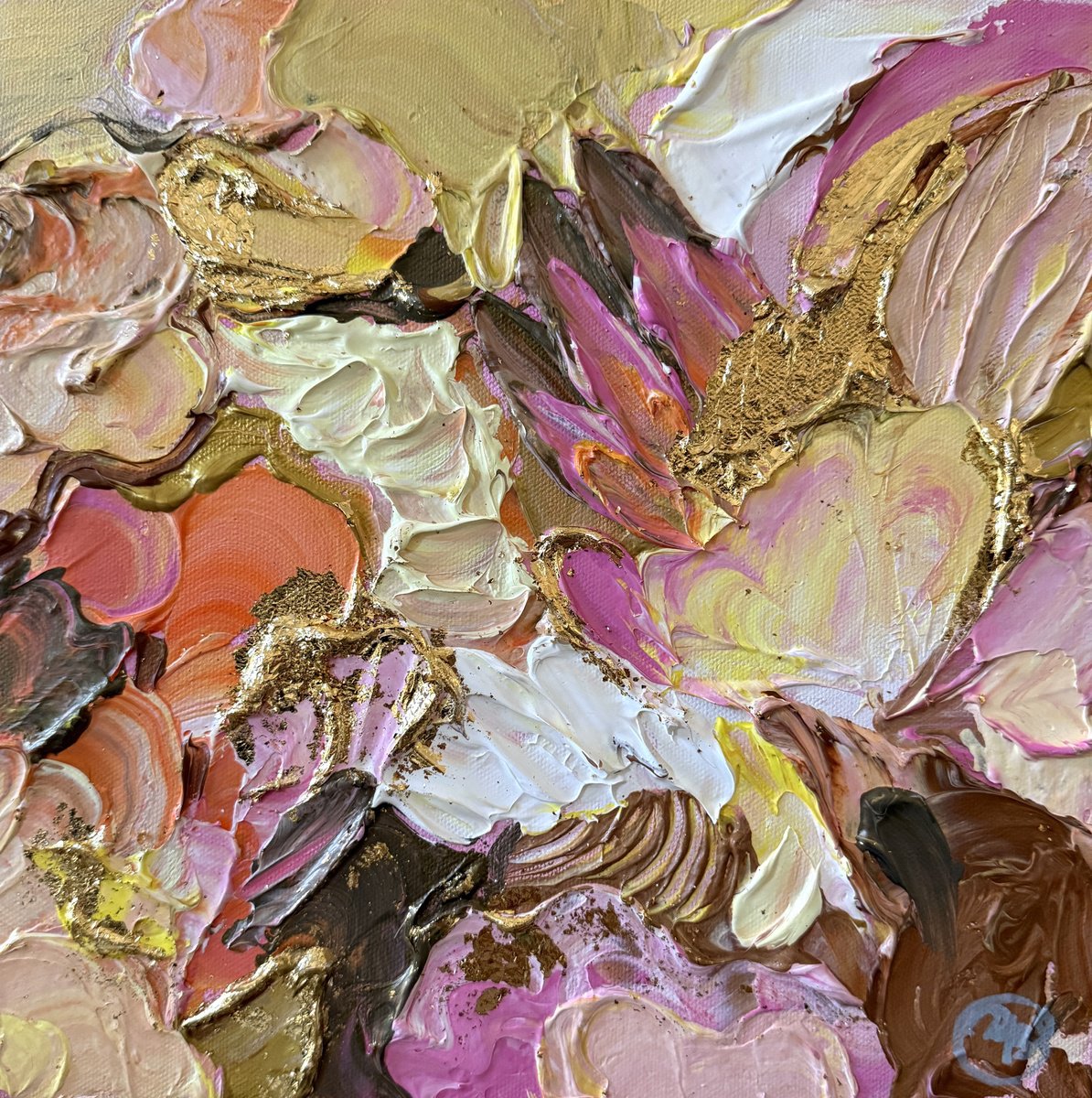 Organic Abstract Acrylic Painting By Daria Borisova, 12 X 12, Inspiration, Original Artwork