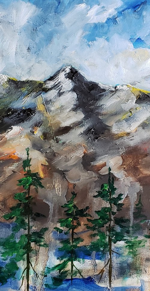 Abstract Landscape - Mountains - "Never Truly Lost" by Katrina Case