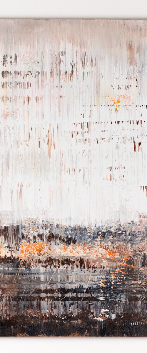 Brown abstract painting OG433 by Radek Smach