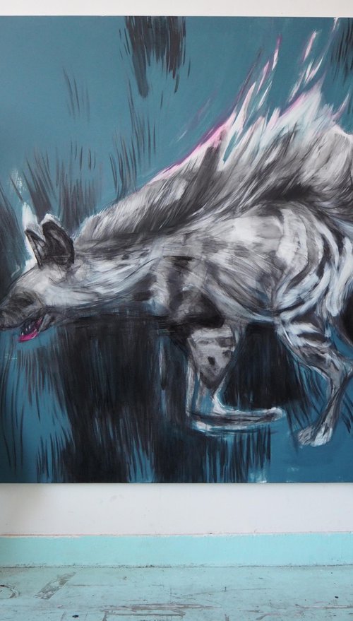 Burning hyena by Cynthia Gregorová