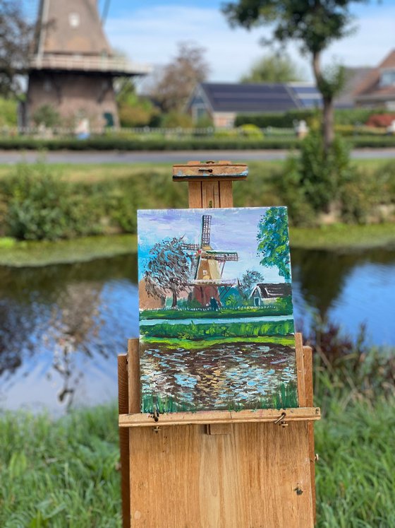 Dutch Windmill. Plein Air