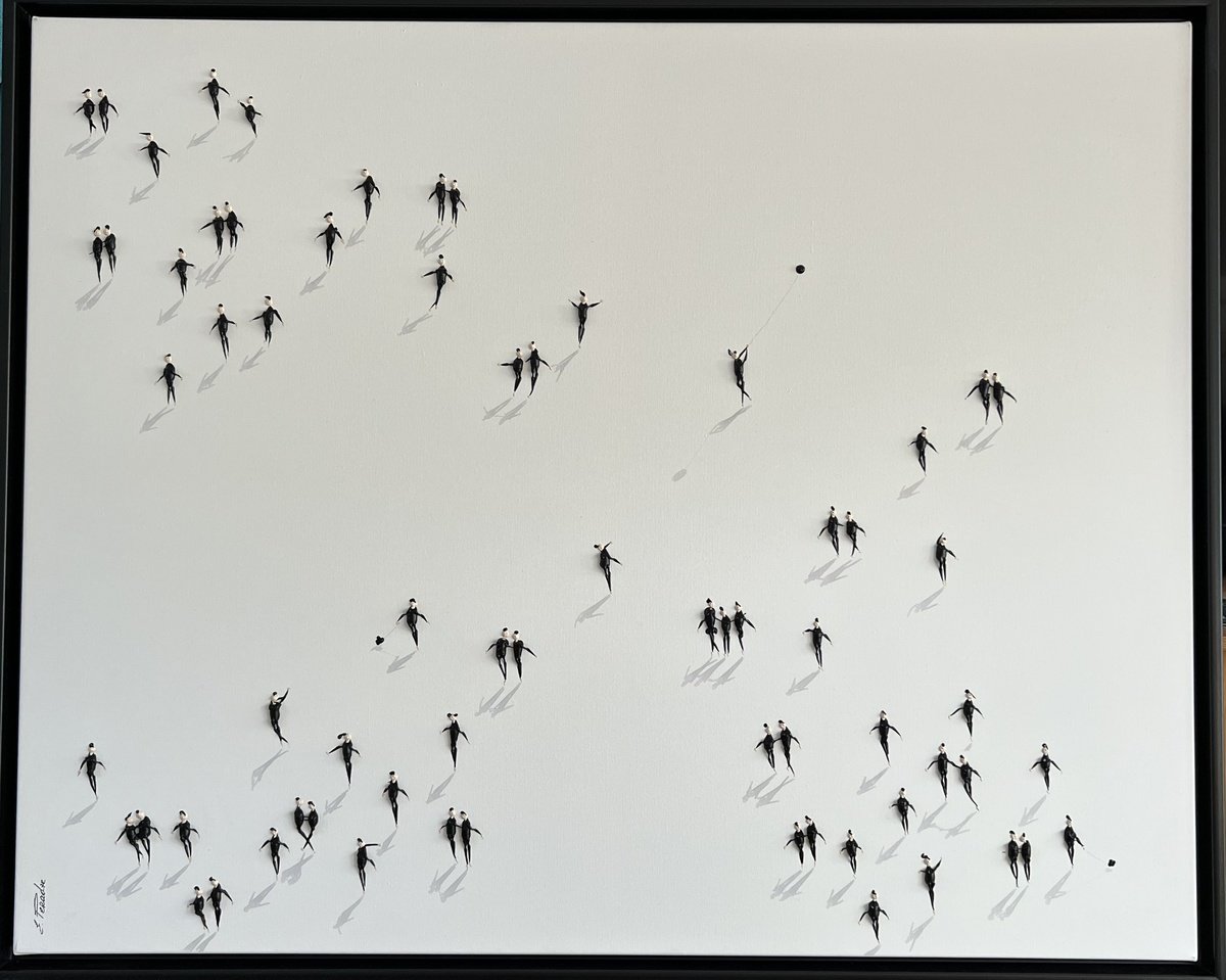 Abstract Portrait Acrylic Painting By Eka Peradze, 41 X 33, Freedom People Eka Peradze Art, Original Artwork