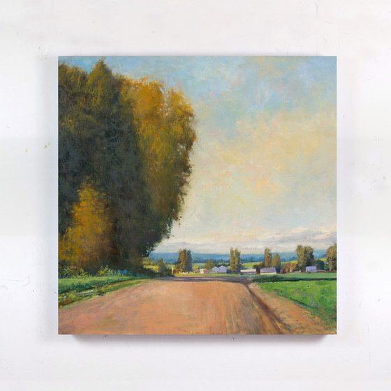 Backroads 4 Afternoon, impressionist landscape plein air.