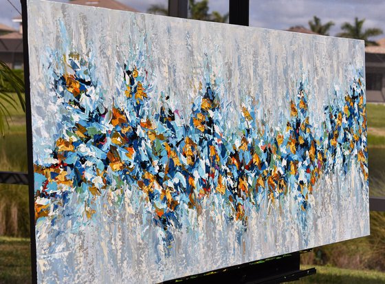 Dream Big - Large Abstract Painting, Palette Knife