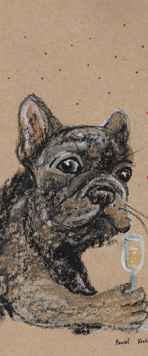 Dog and empty glass by Pavel Kuragin