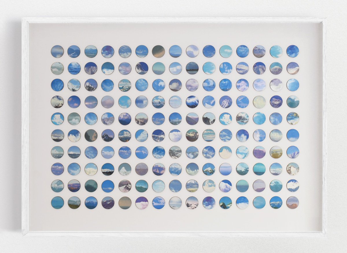 Geometric Landscape Collage By Amelia Coward, 29 X 21, Heaven, Original Artwork