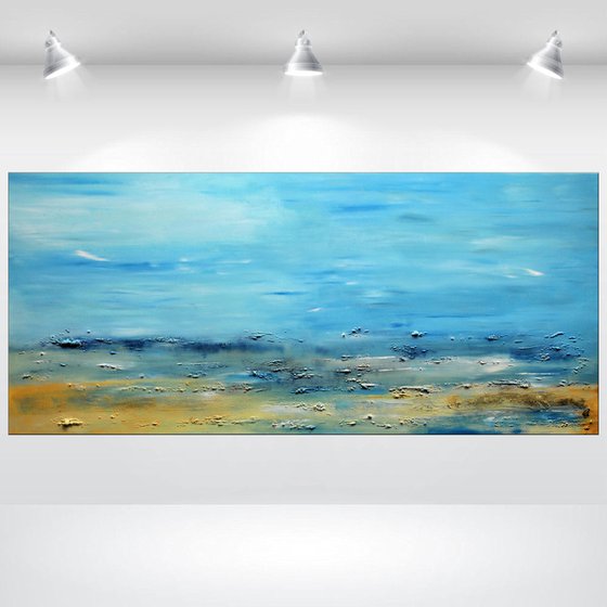 Lost Paradise  - Abstract Art - Acrylic Painting - Canvas Art - Abstract Painting - Modern Seascape -  Statement Painting