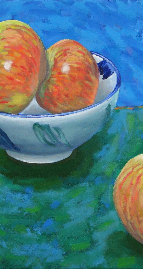 Apples and Bowl by Richard Gibson