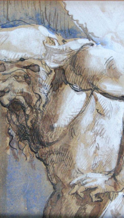 Study for "Les Atlantes" by Alexandre Barbera-Ivanoff