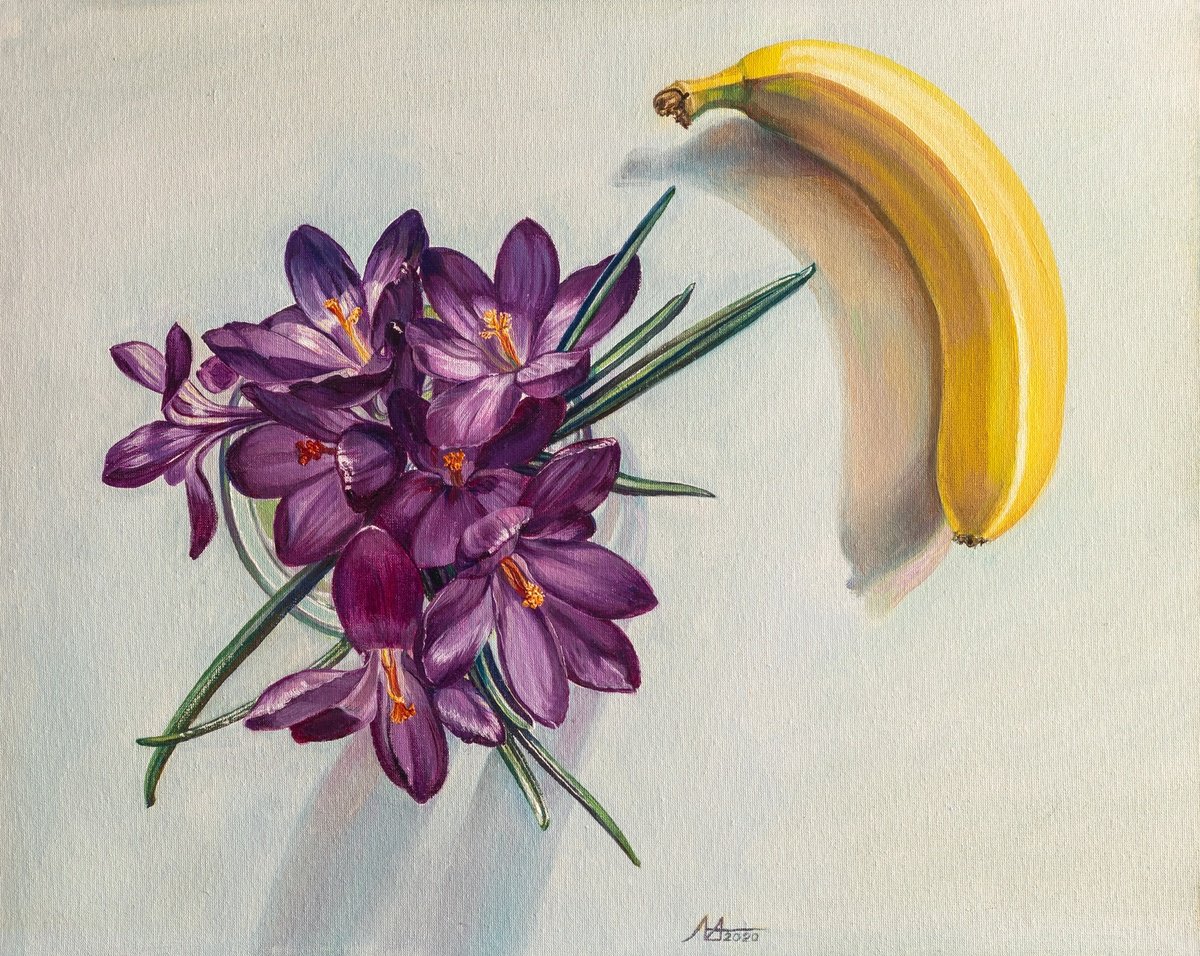 Photorealistic Still Life Oil Painting By Alona Lesnichenko, 21 X 17, Spring. Chance Encounter., Original Artwork