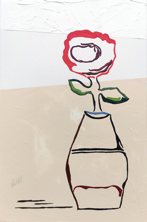 XXIX 1 - Wildflower in a three-colored vase