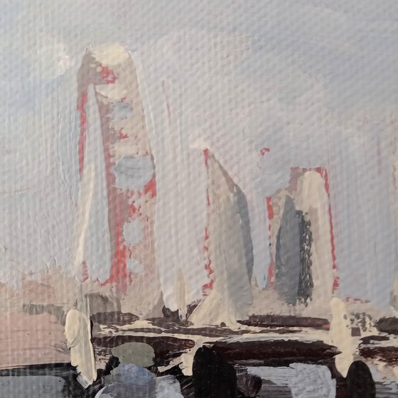 Dinky London City View from the Thames Path