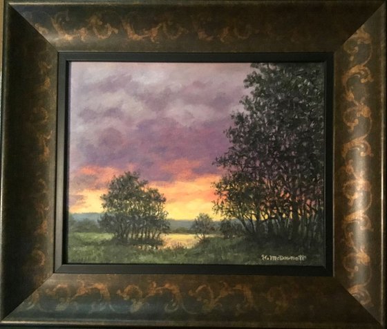 Sky Show # 2 - oil 8X10 canvas framed (SOLD)