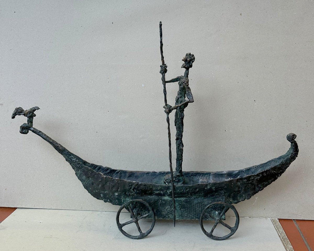 Surrealistic Bronze Sculpture , Charon 2025 By Toth Erno, 28 X 20, Artwork For Sale On Artfinder