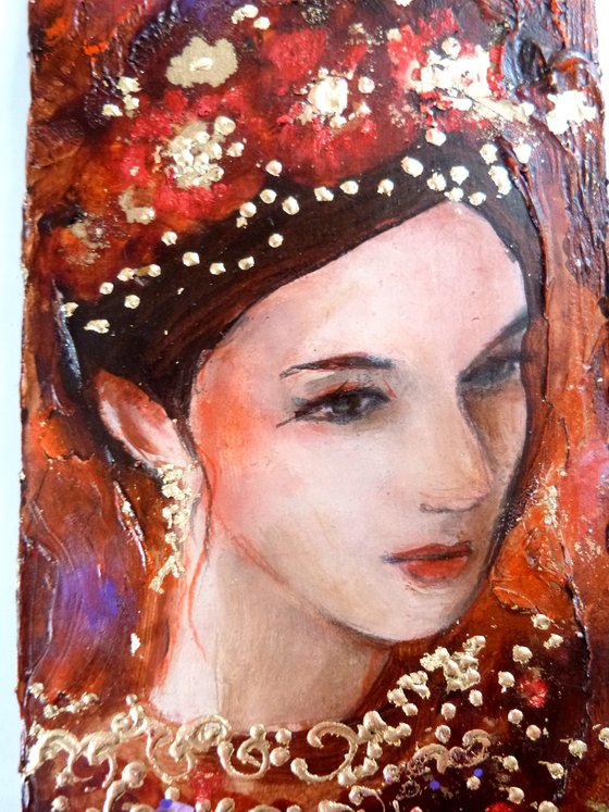 Preciosa Diva 20 x 10 cm on wood.