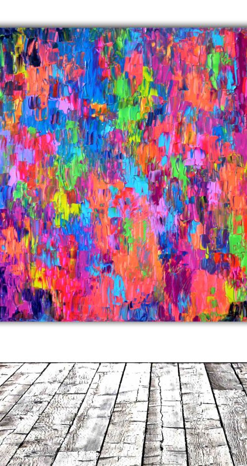 FREE SHIPPING - Small Gypsy Girl - 100x70 cm -  Abstract Painting - Ready to Hang, Hotel, Restaurant, Office Wall Decor, Perfect Gift by Soos Tiberiu
