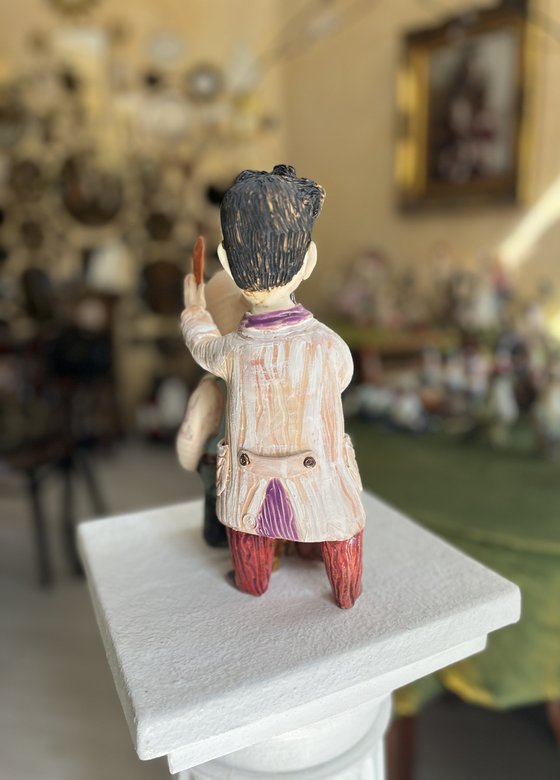 In the barbershop or waiting for the ear.