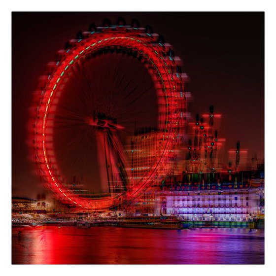 Agitated Views #10: London Eye and County Hall At Night (Limited Edition of 10)