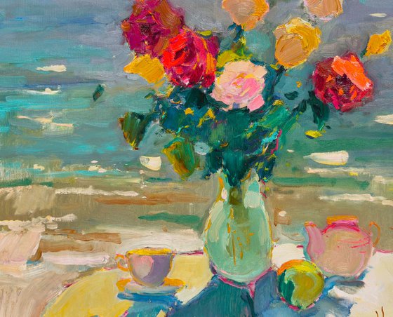 Roses Near the Sea
