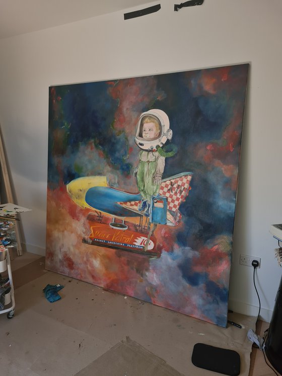 Astronaut. Spacebaby. Towards the stars