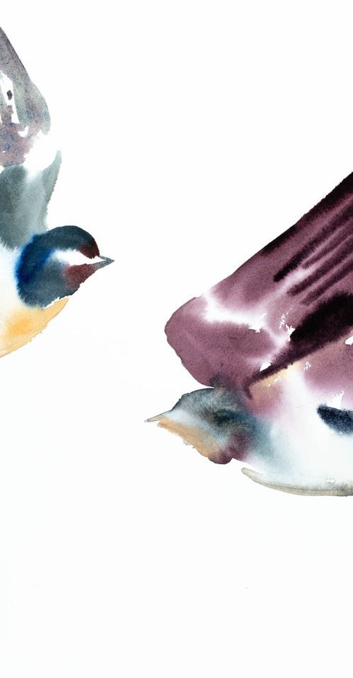Swallows in Flight No. 6 by Elizabeth Becker
