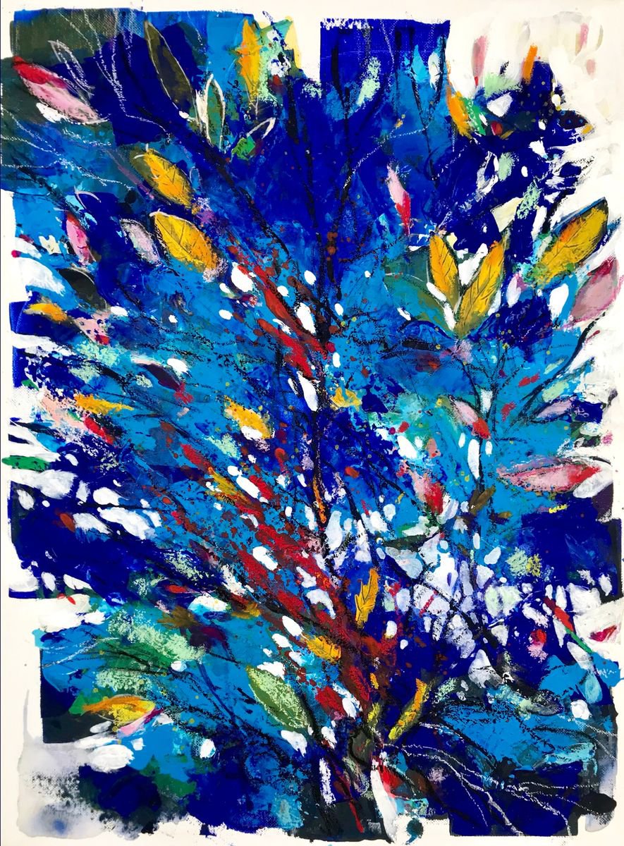  Bushes In The Blue By Alessandro Andreuccetti, 12 X 16, Artwork For Sale On Artfinder