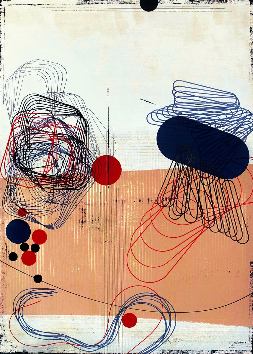 Expressive Painting , Entropy Zone 22. By Petr Strnad, 20 X 28, Artwork For Sale On Artfinder