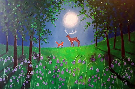 Moonlight Meeting in the Bluebell Wood