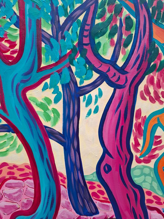 Morning Landscape with Pines III