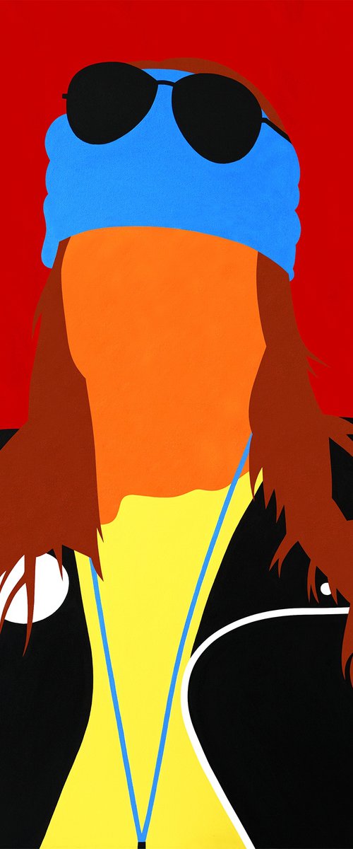 Faceless Portrait - Axl Rose (Guns N' Roses) by Pop Art Australia