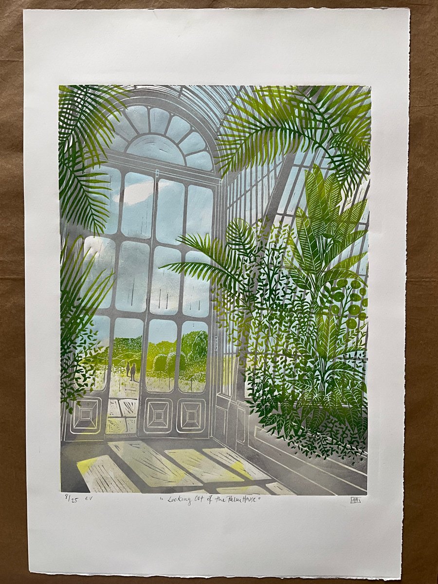 Looking Out of the Palm House by Alison  Headley