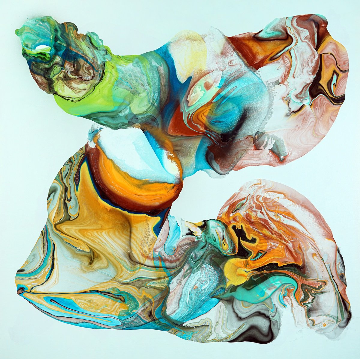 Abstract Oil Painting By Fintan Whelan, 63 X 63, Soundscapes, Original Artwork