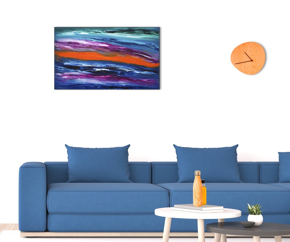 Expressive Landscape Oil Painting By Davide De Palma, 39 X 24, Life