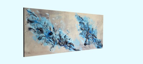 MARVEL BY THE SEA.ABSTRACT.80x36 in. Free shipping.