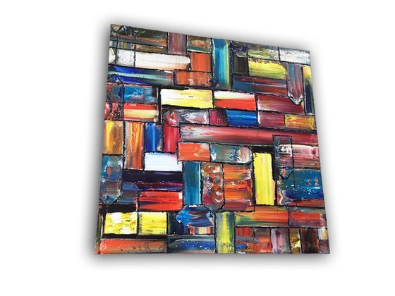 "Smorgasbord" - FREE USA SHIPPING - Original PMS Oil Painting On Canvas - 24" x 24"