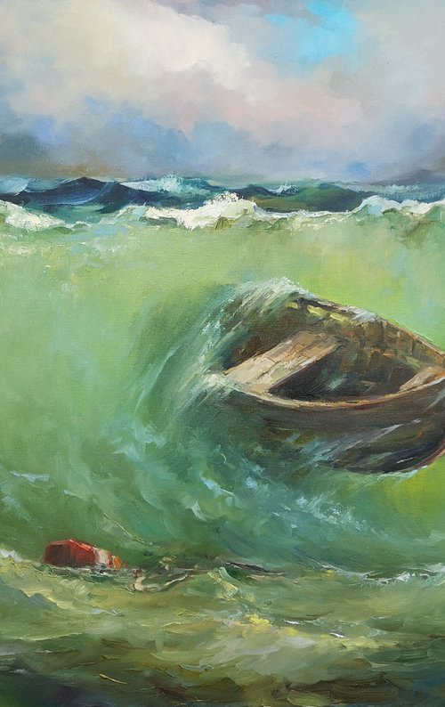 Lost in the ocean, 24x36x1.5'' by Alexander Koltakov