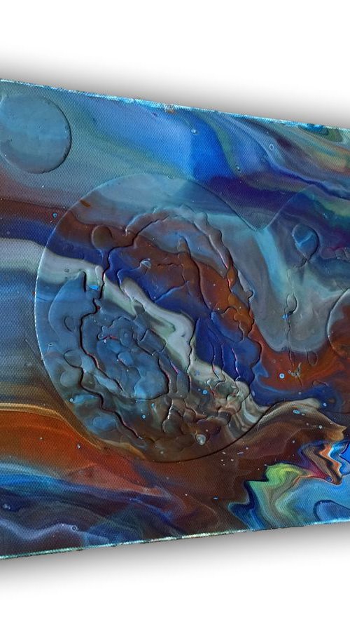 "Wormhole" - Original Abstract PMS Acrylic Painting - 12 x 9 inches by Preston M. Smith (PMS)