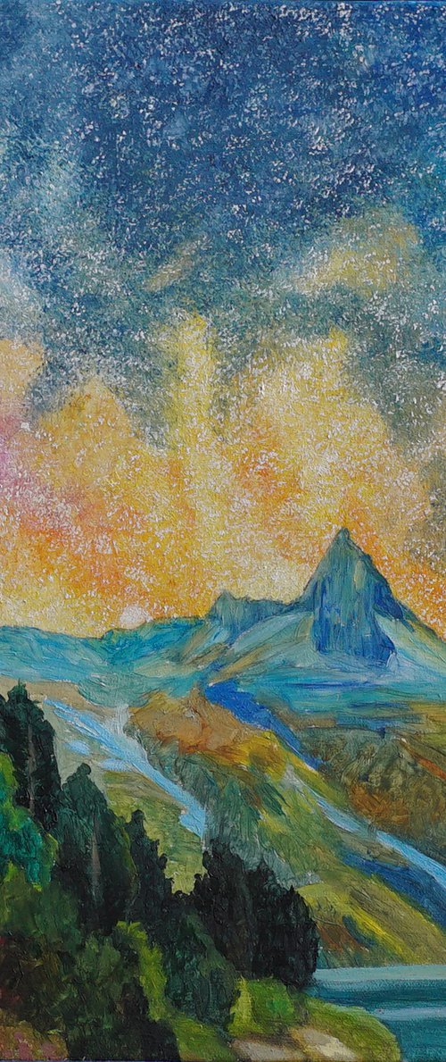 Mountain Night Sky 1 by Agnieszka Florczyk