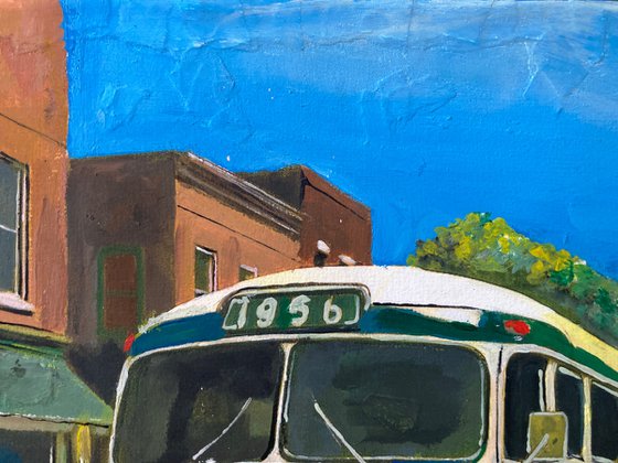 Bus In An American Town