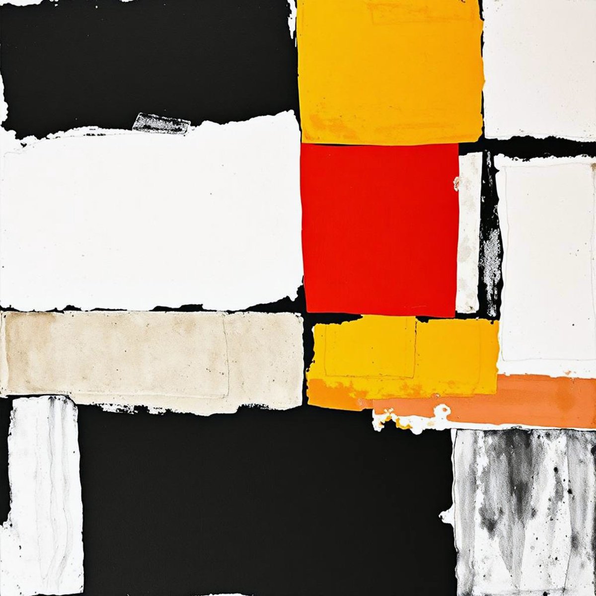 Abstract Giclee Print By Alessandro Butera, 35 X 35, Chromatic Composition, Original Artwork