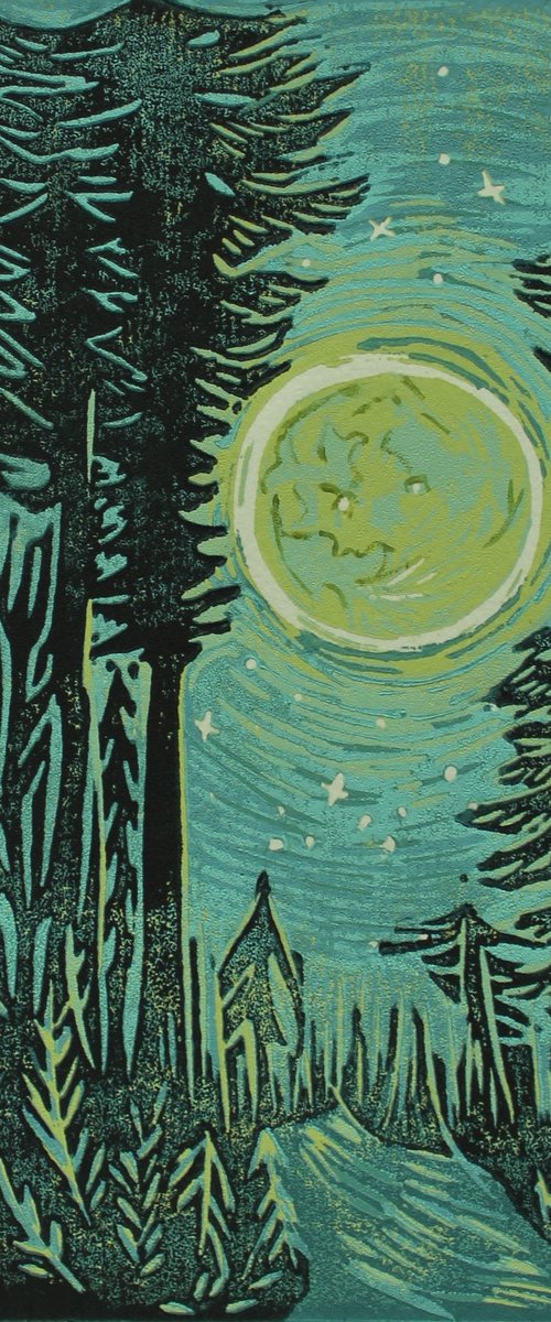 Night forest by Joanna Plenzler