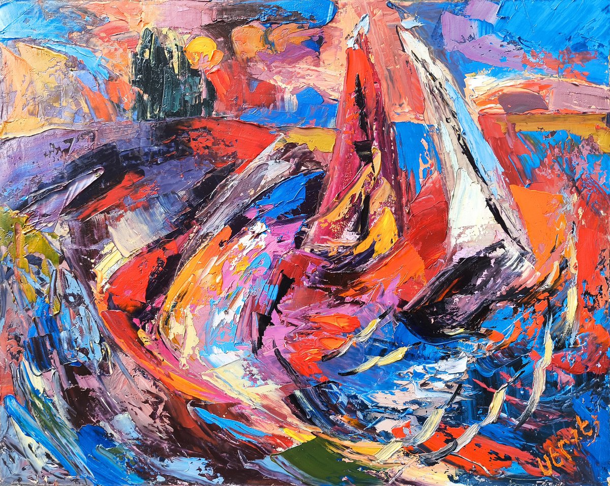 Storm In Sunset By Sergey Arustamyan, 20 X 16, Artwork For Sale On Artfinder