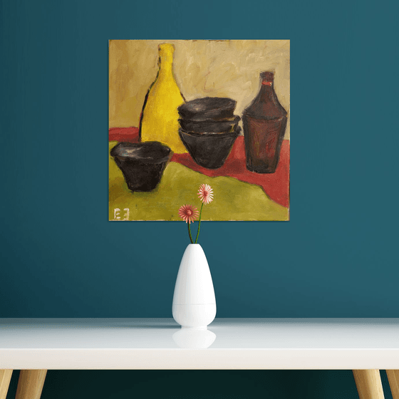 Still life with Japanese ceramics