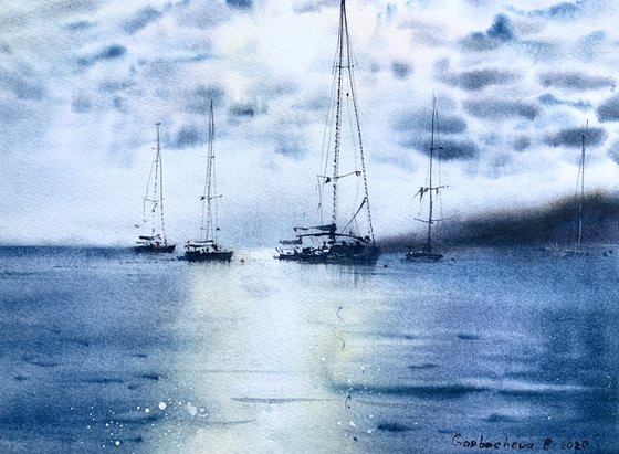 Yachts at anchor #2