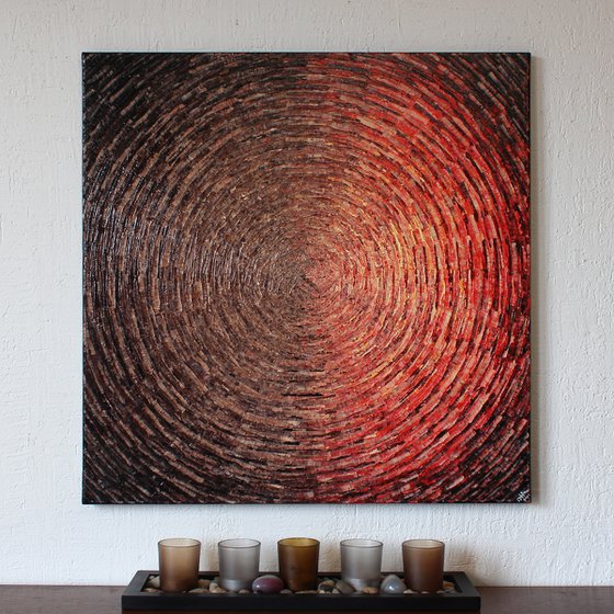 red brown mixed shine