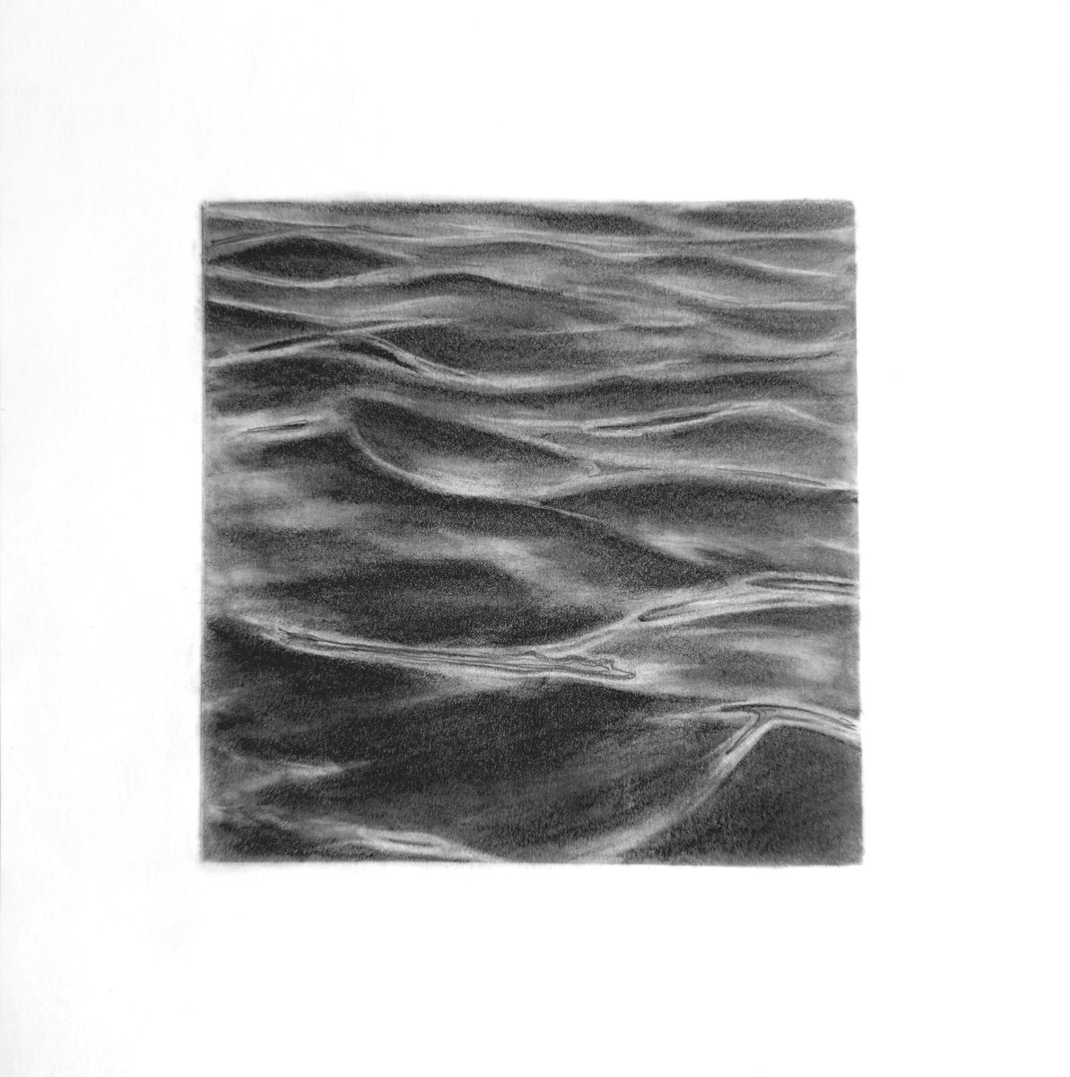 Photorealistic Landscape Pencil Drawing By Anna Lyashenko, 8 X 8, Healing, Original Artwork