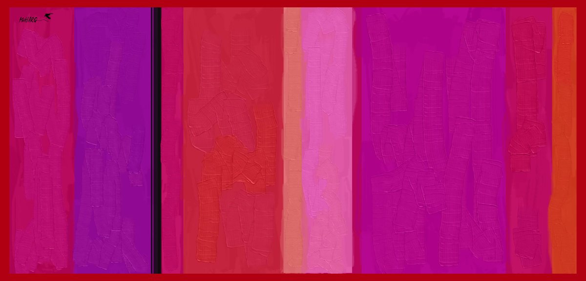 Geometric Abstract Painting By Joe Mcharg, 81 X 38, Abstract #4, Original Artwork