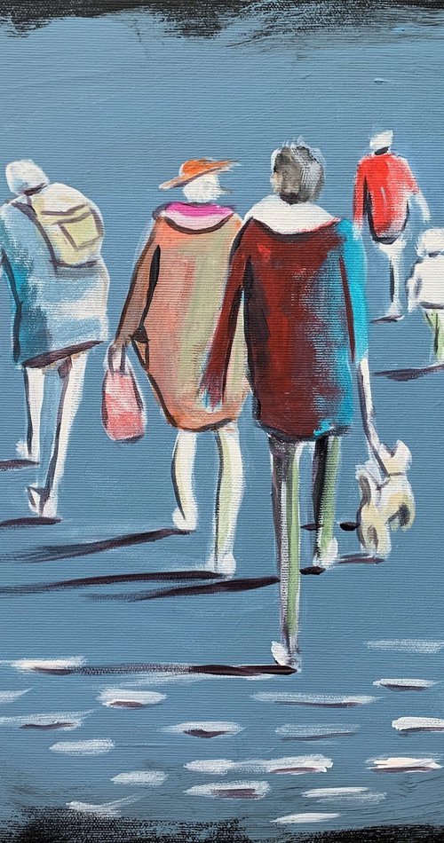 People in a city. by Vita Schagen