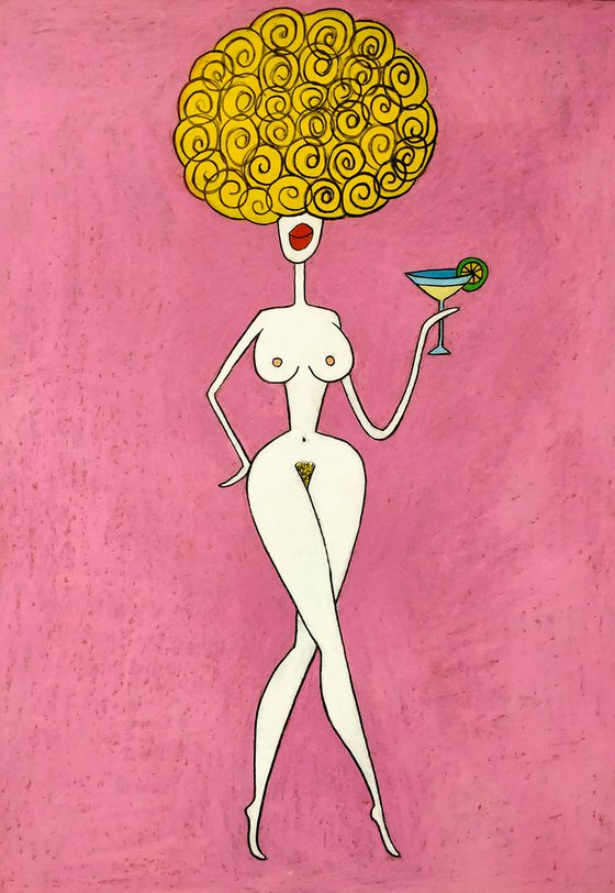 Nude with Martini